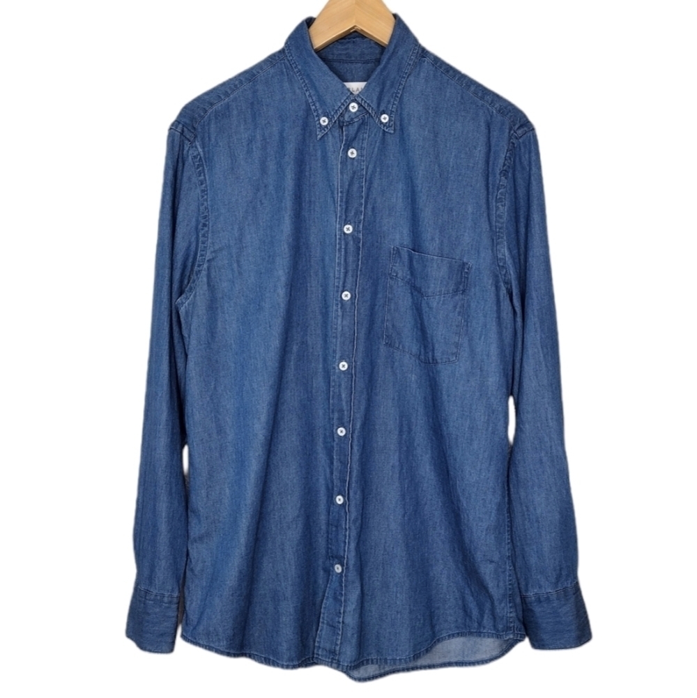 Everlane Standard Fit Demin Men's Long Sleeve Casual Front Button Down Shirt